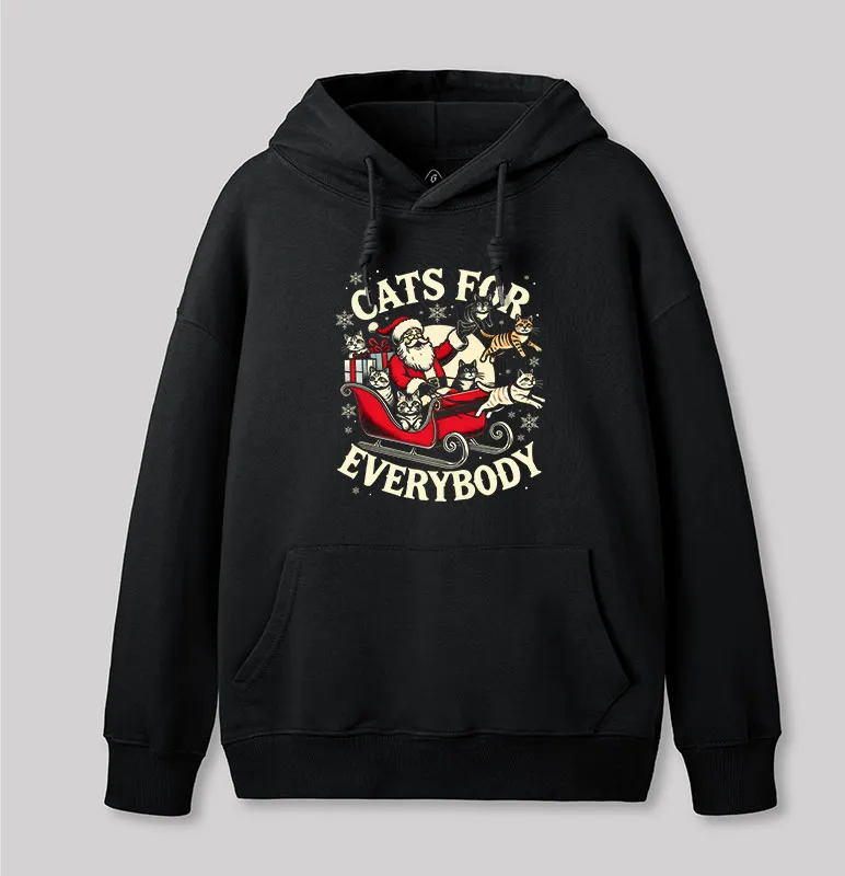 Christmas Cat Santa Cat Lover Geek Hoodie