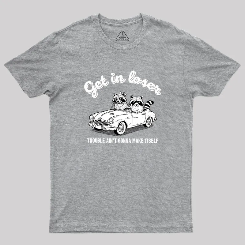 Trouble Ain't Gonna Make Itself Geek T-Shirt - Image 4