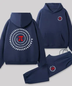Alternative view of Infinite Circle Front and Back Printed Geek Fleece Hoodie Set