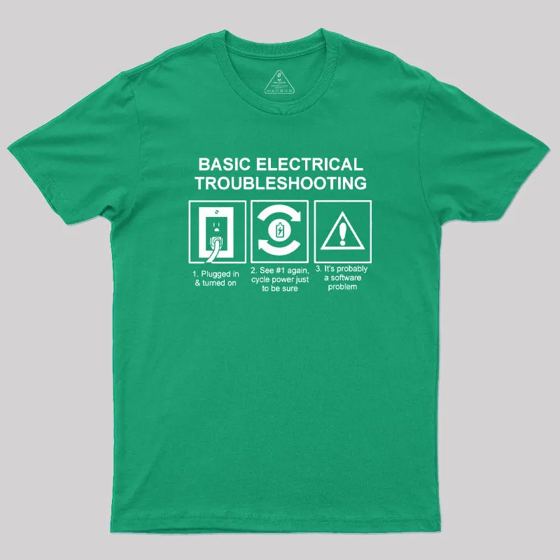 Basic Electrical Troubleshooting Geek T-Shirt - Image 9