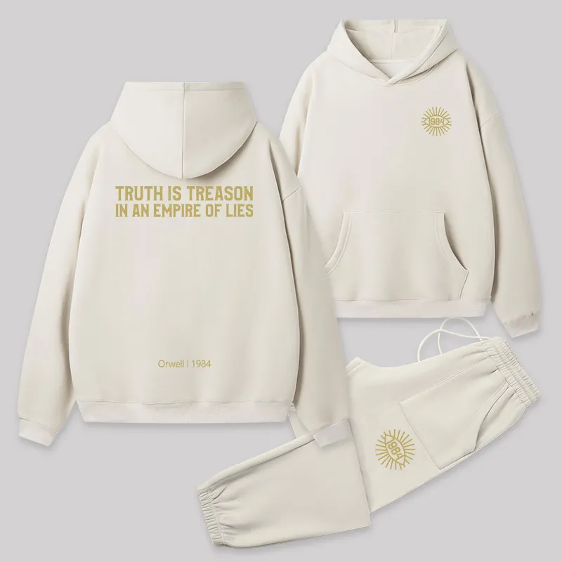 1984 Orwell Front and Back Printed Geek Fleece Hoodie Set - Image 3