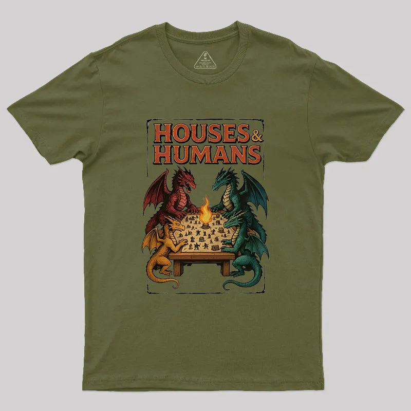 Houses Humans Game Versus Geek T-Shirt - Image 4
