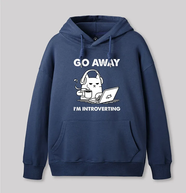 Go Away I'm Introverting Geek Hoodie - Image 2
