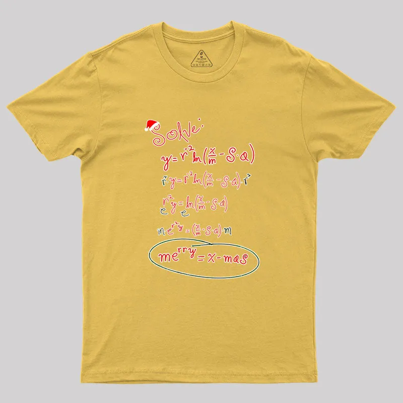 Merry Christmas Equation Geek T-Shirt - Image 8