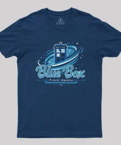 Alternative view of Blue Box Travel Agency Geek T-Shirt