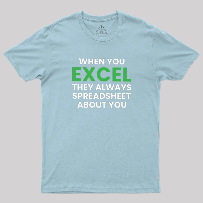 Excel-lent Pun Geek T-Shirt - Image 9