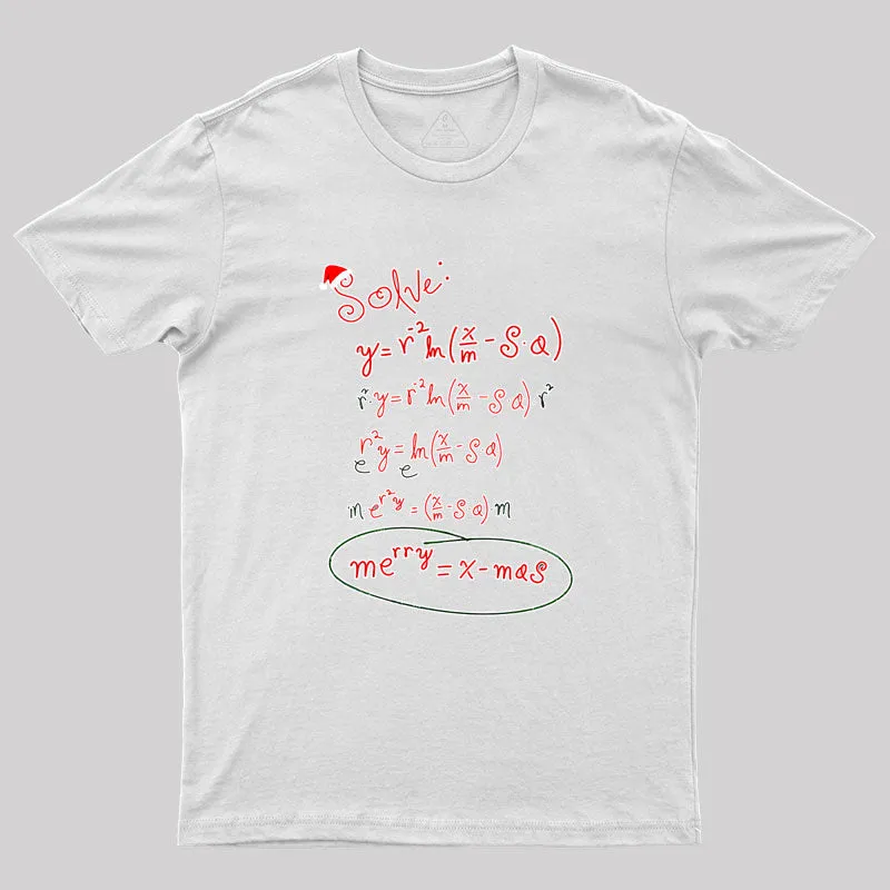 Merry Christmas Equation Geek T-Shirt - Image 11