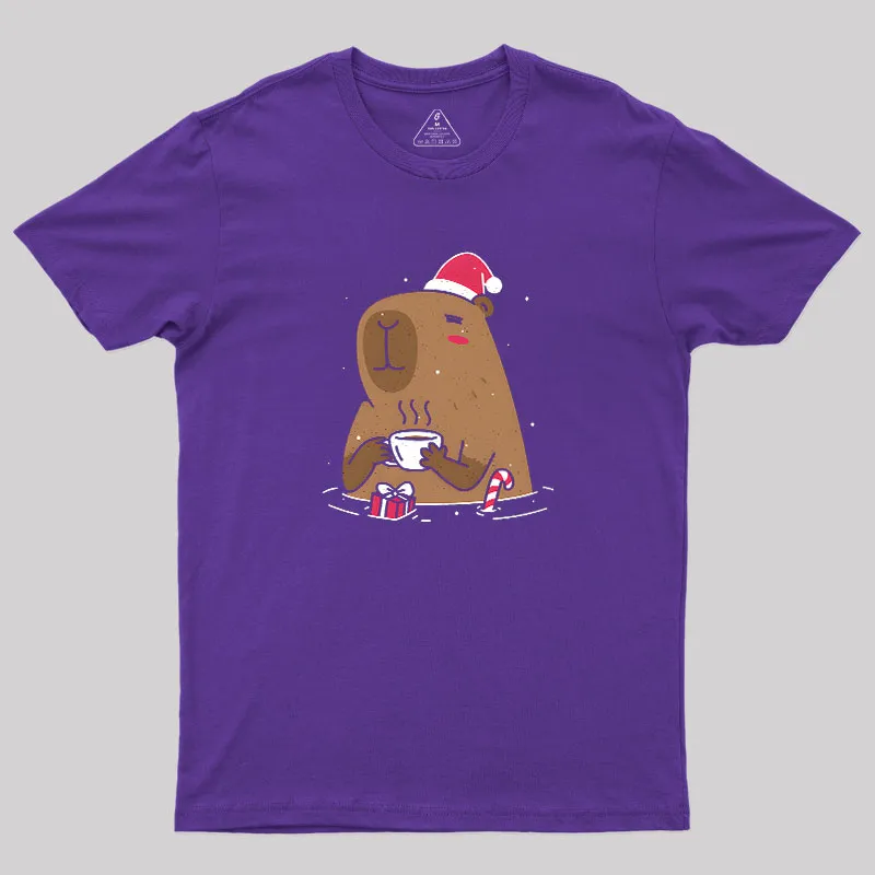 Santa Capybara Geek T-Shirt - Image 7