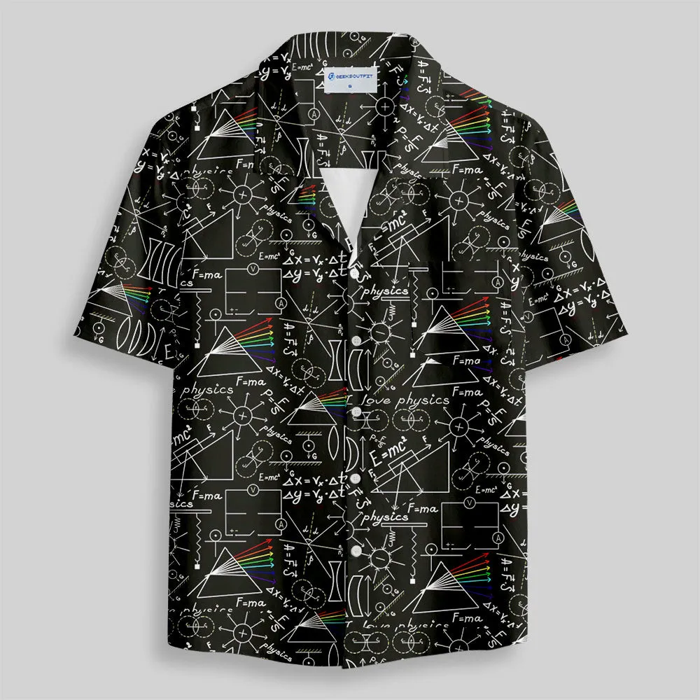 Physics Notes Button Up Pocket Shirt - Image 2