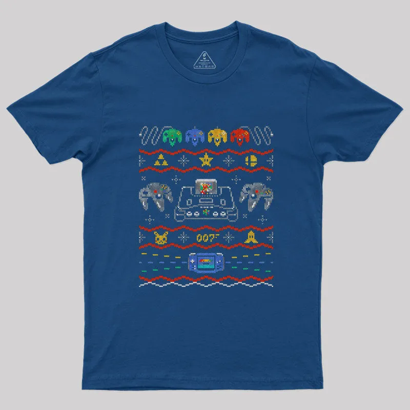 Ugly Gaming Sweater 64 Geek T-Shirt - Image 2