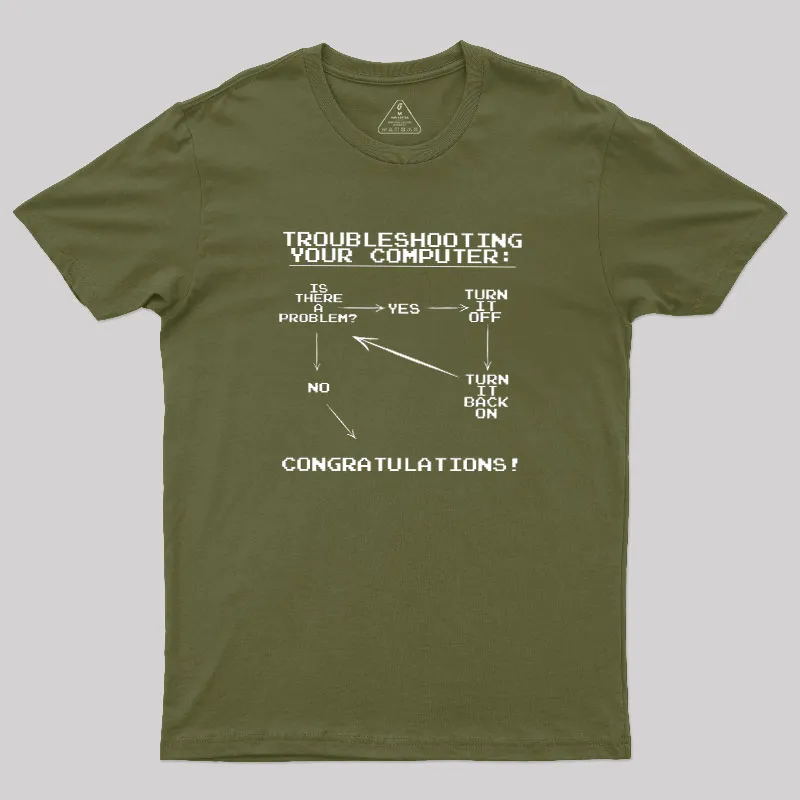 Troubleshooting Your Computer Geek T-Shirt - Image 3