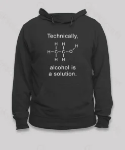 Alternative view of Alcohol Is A Solution Hoodie