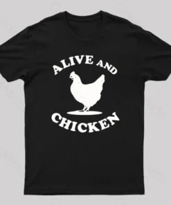Alternative view of Alive and Chicken Geek T-Shirt