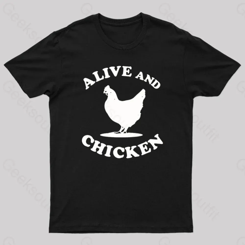 Alive and Chicken Geek T-Shirt - Image 2