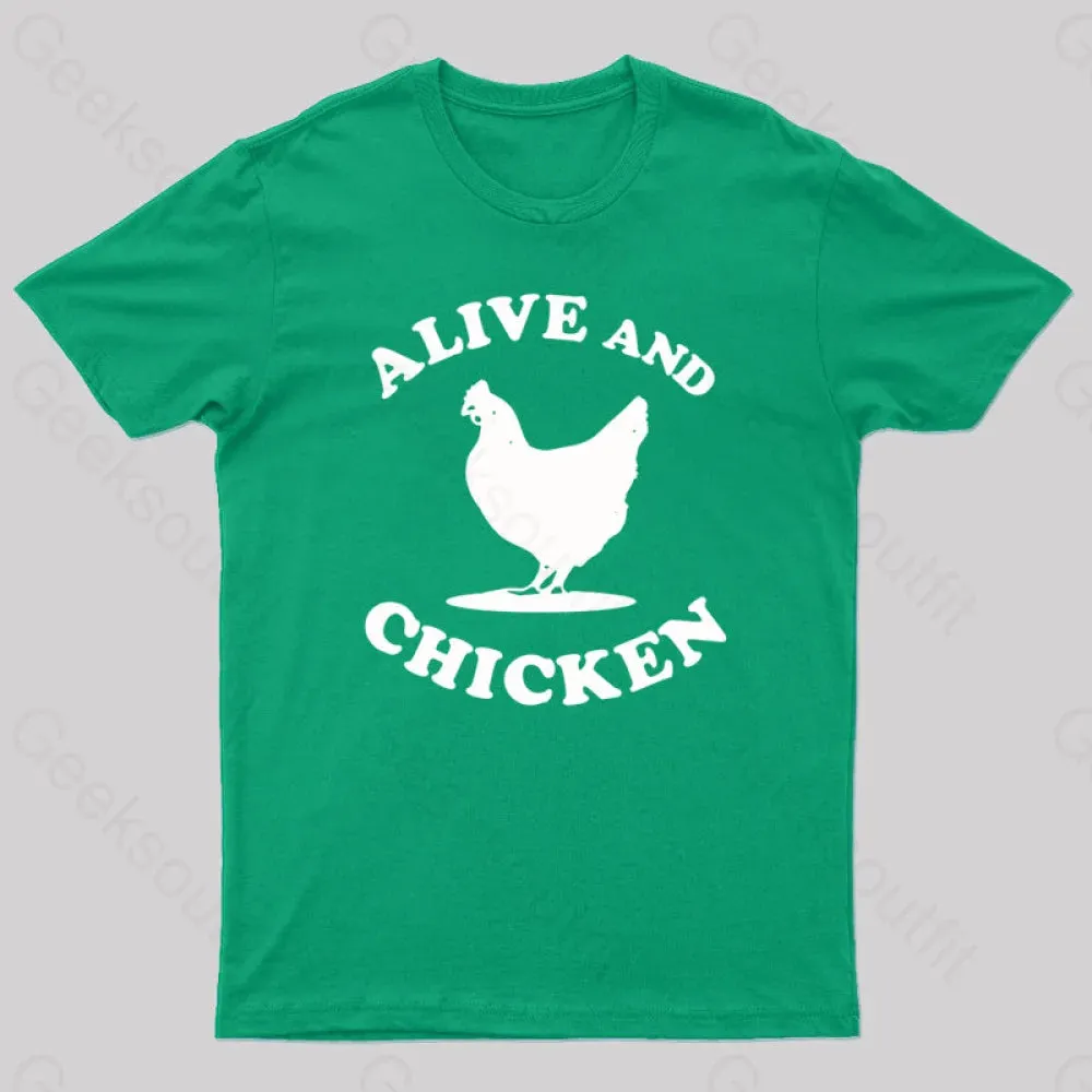 Alive and Chicken Geek T-Shirt - Image 5