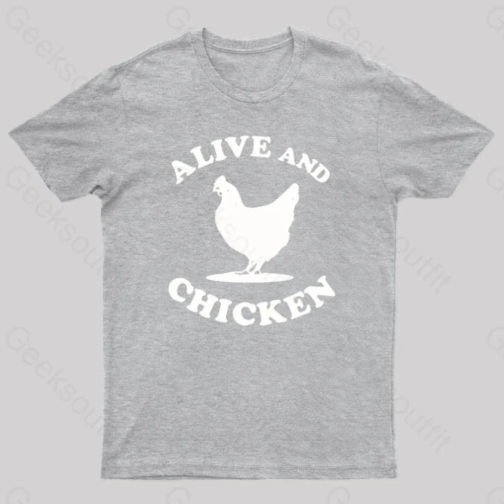 Alive and Chicken Geek T-Shirt - Image 3
