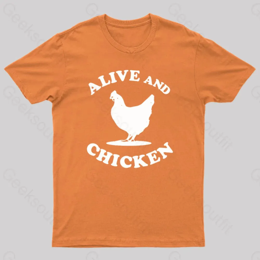 Alive and Chicken Geek T-Shirt - Image 8