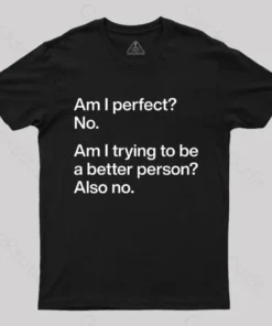 Alternative view of Am I Perfect No Geek T-Shirt