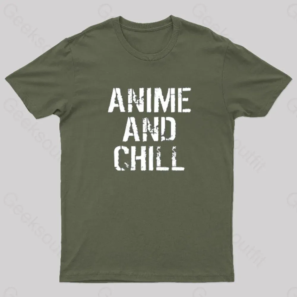 Anime And Chill Humorous Fun T-Shirt - Image 3