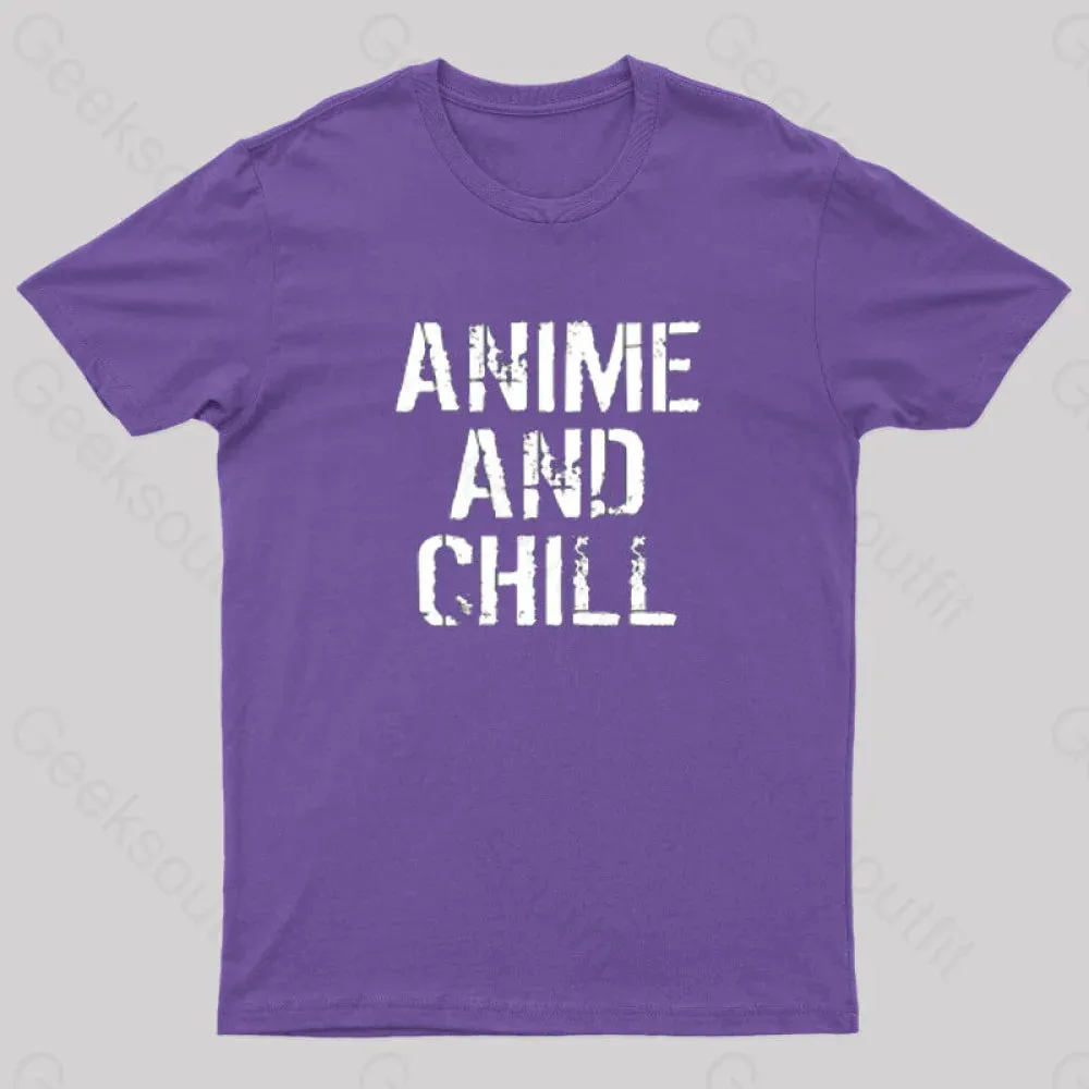 Anime And Chill Humorous Fun T-Shirt - Image 7