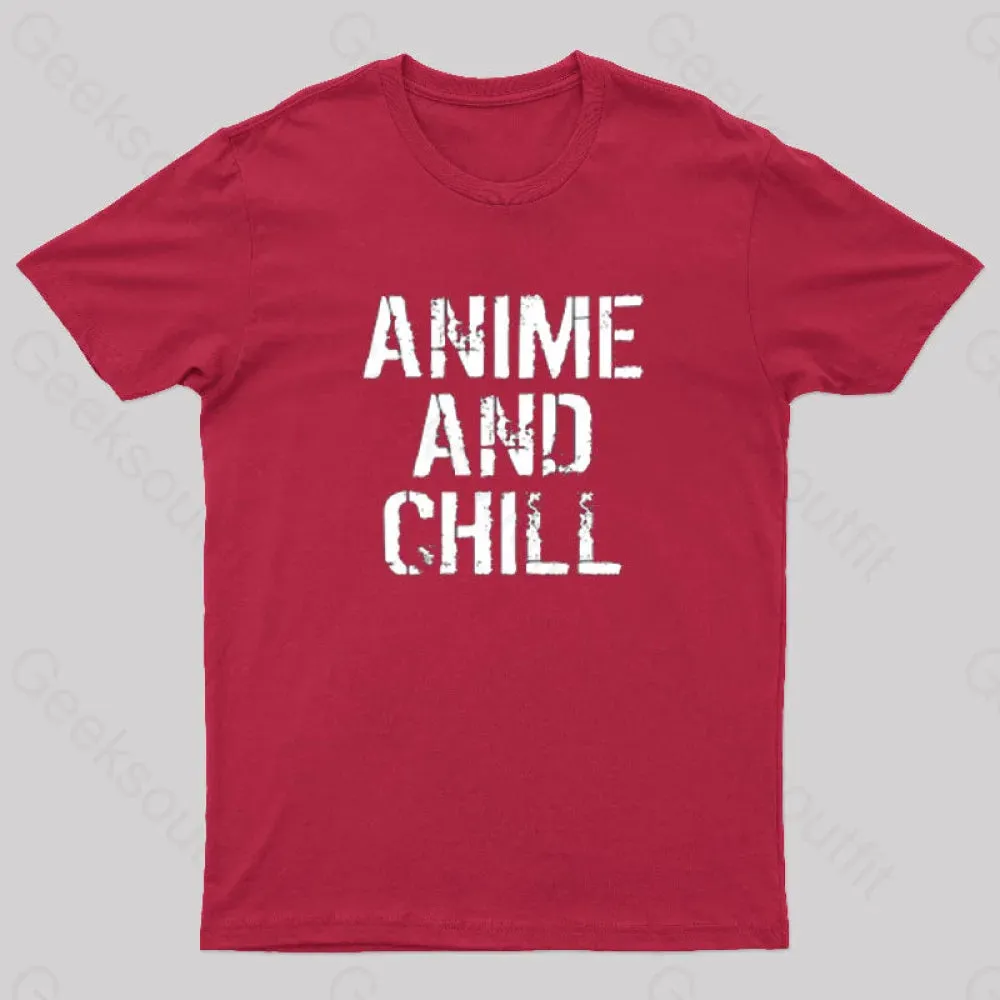 Anime And Chill Humorous Fun T-Shirt - Image 4