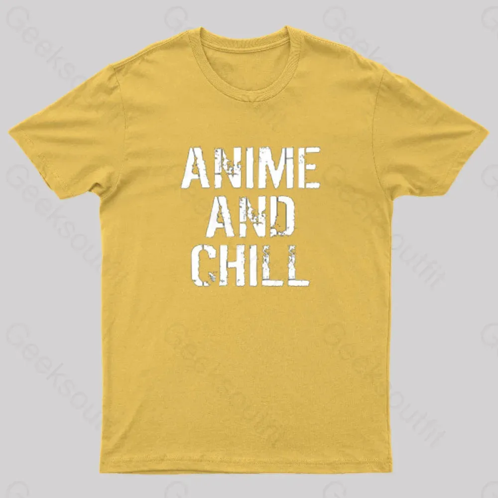 Anime And Chill Humorous Fun T-Shirt - Image 6