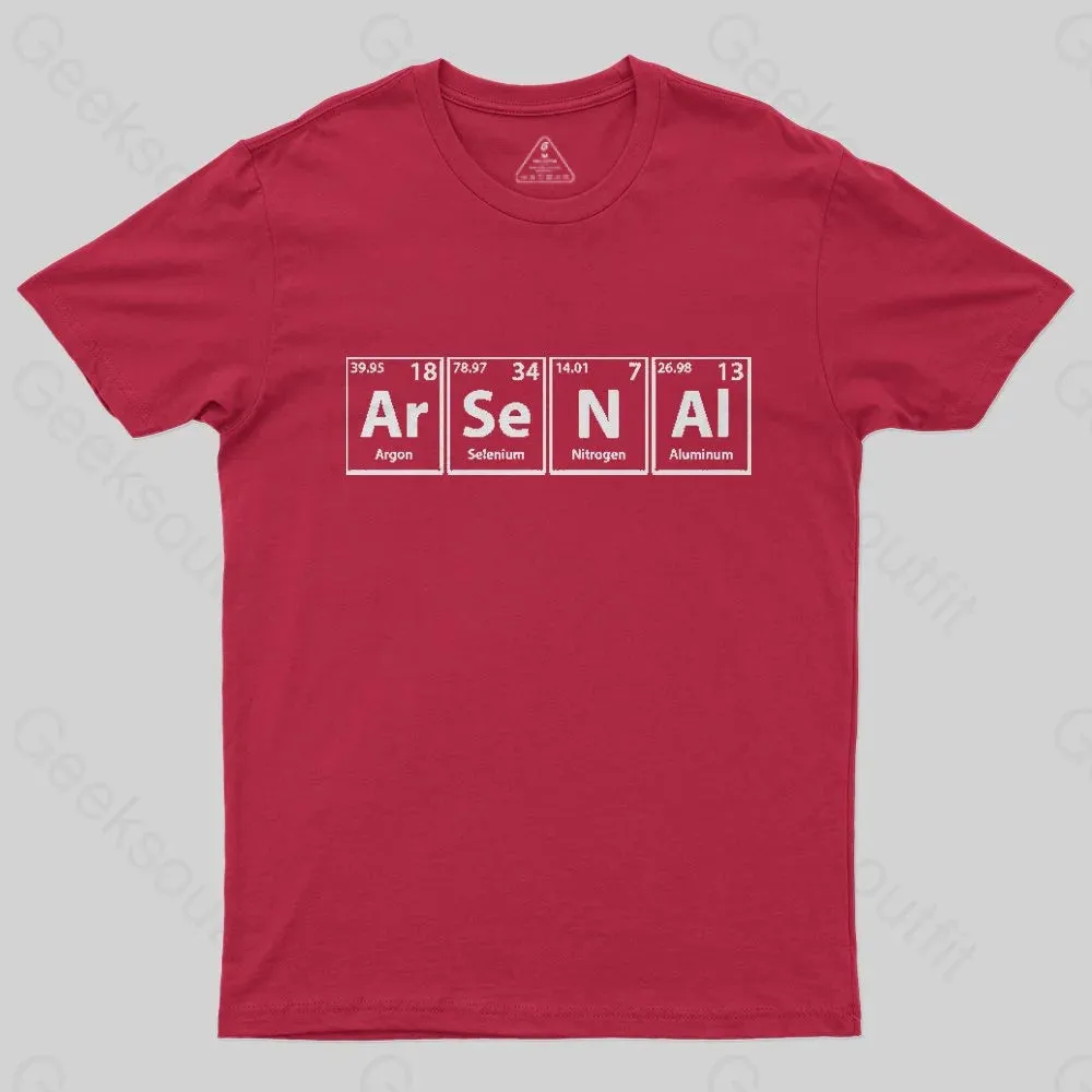 Arsenal (Ar-Se-N-Al) Periodic Elements Spelling T-Shirt - Image 6