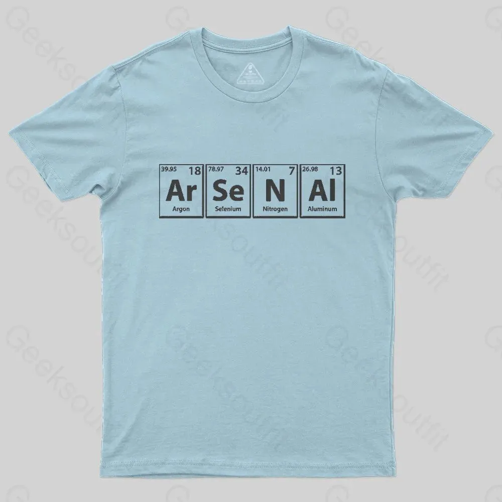 Arsenal (Ar-Se-N-Al) Periodic Elements Spelling T-Shirt - Image 7