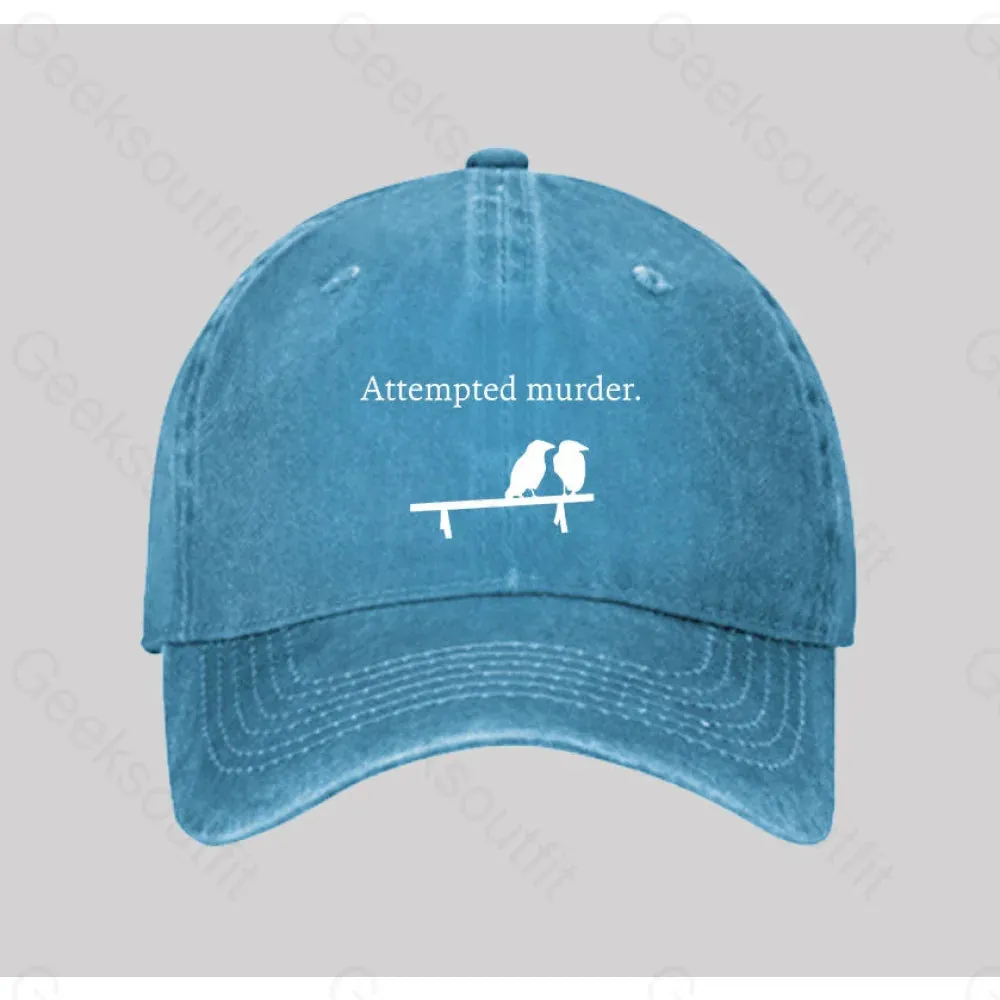 Attempted Murder Washed Vintage Baseball Cap - Image 4