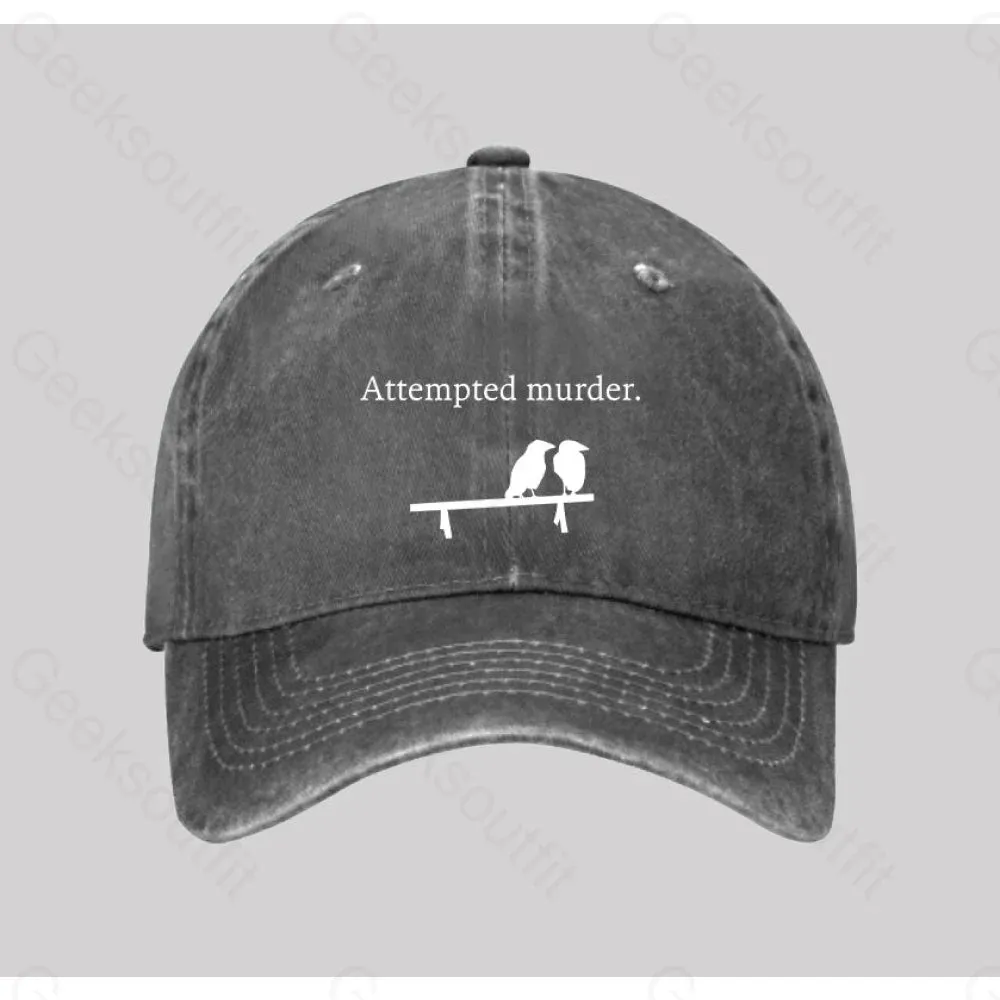 Attempted Murder Washed Vintage Baseball Cap - Image 3
