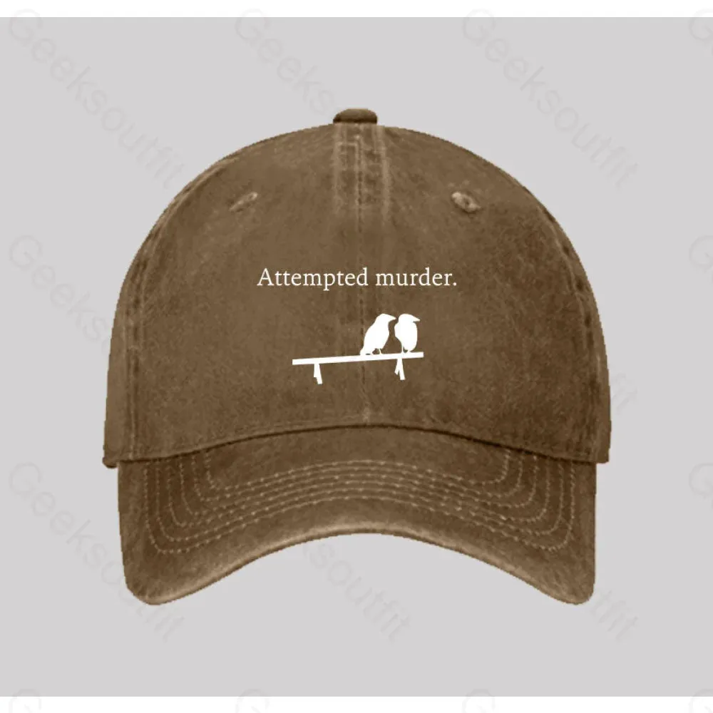 Attempted Murder Washed Vintage Baseball Cap - Image 5
