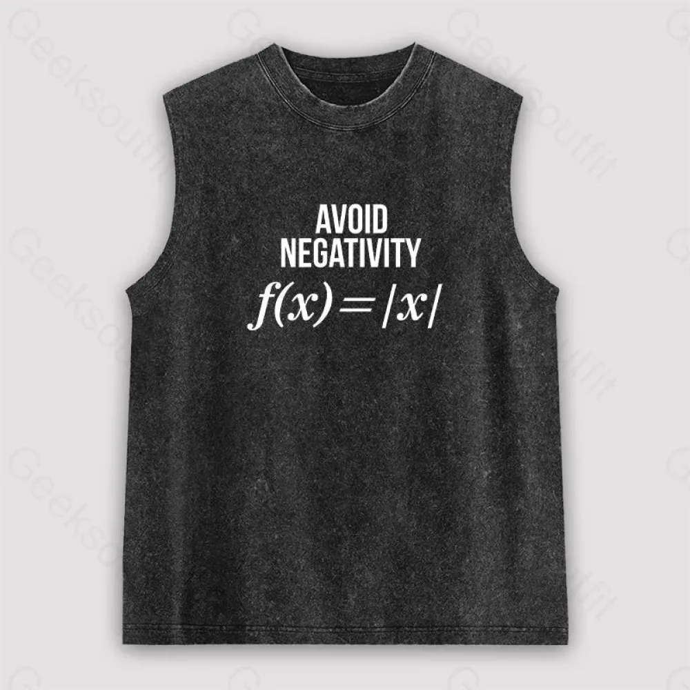 Avoid Negativity Unisex Washed Tank - Image 2