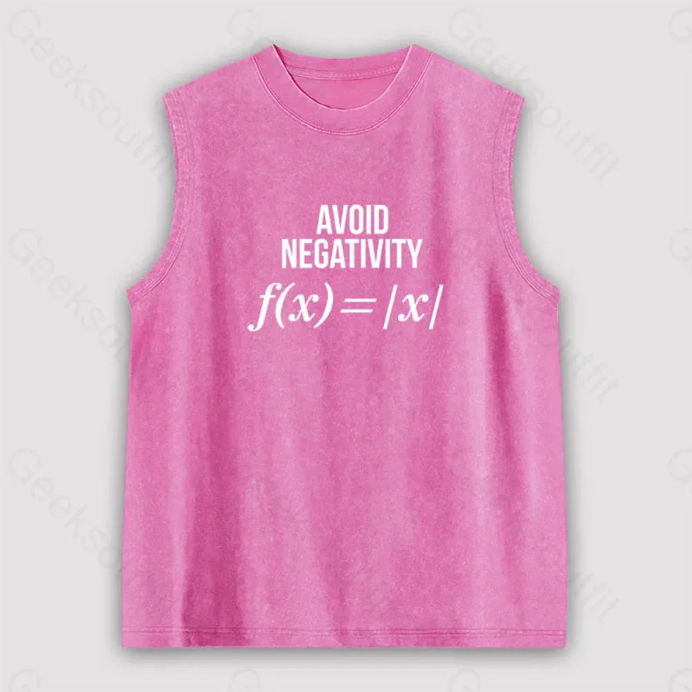 Avoid Negativity Unisex Washed Tank - Image 4