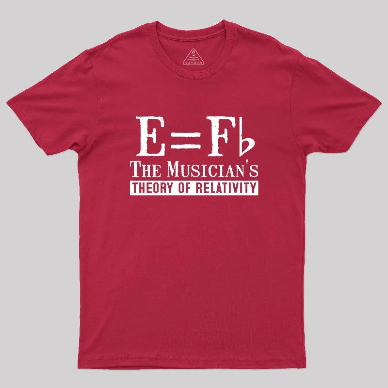 E Equals F Flat Theory Of Relativity Geek T-Shirt - Image 5