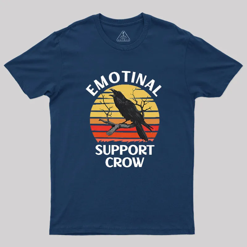 Emotional Support Crow Geek T-Shirt - Image 2