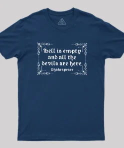 Alternative view of Hell Is Empty Shakespeare Geek T-Shirt