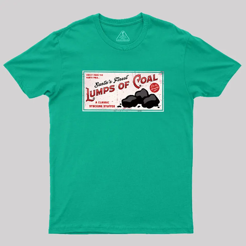 Santa's Coal Vintage Ad Geek T-Shirt - Image 9