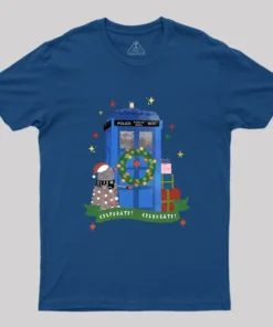 Alternative view of Tardis Christmas Geek T-Shirt