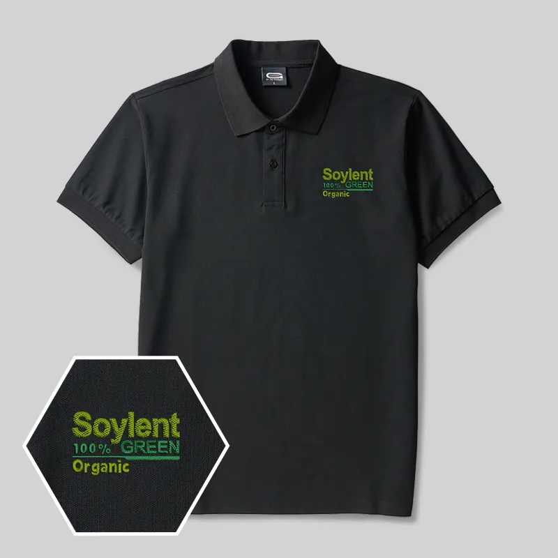 Soylent Green Geek Embroidered Polo Shirts