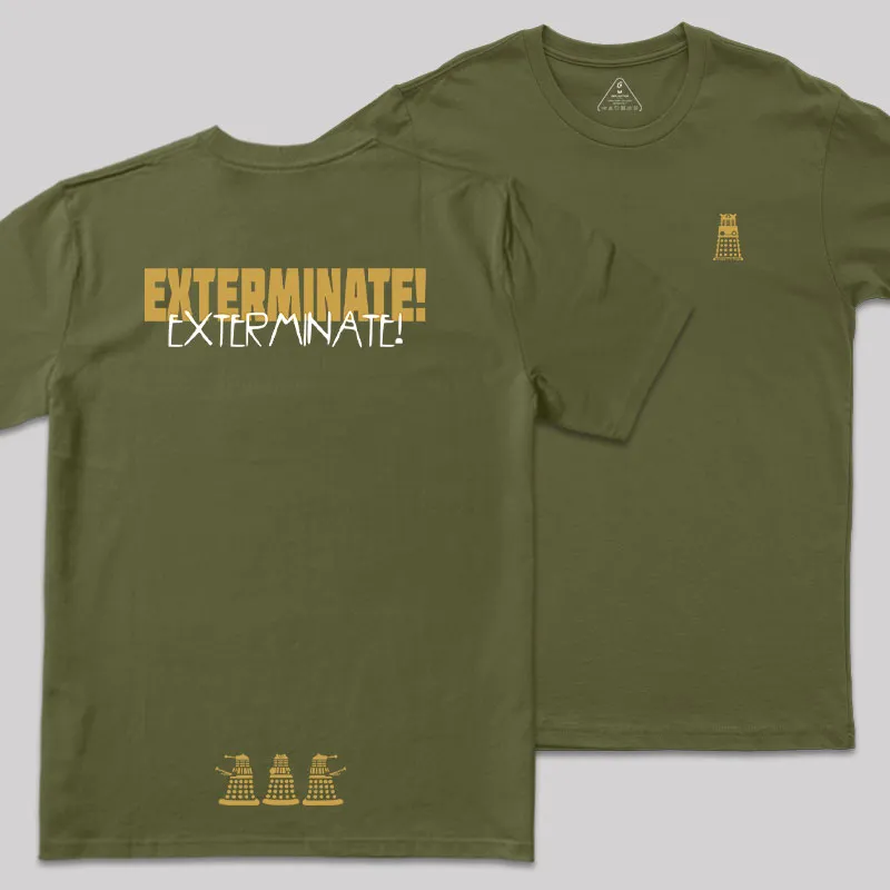 EXTERMINATE! Front and Back Printed Geek T-Shirt - Image 3