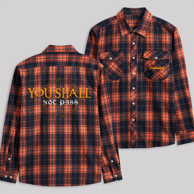You Shall Not Pass Plaid Flannel Shirt - Image 5
