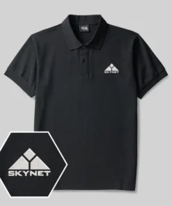 Geek Skynet Embroidered Polo Shirts