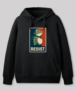 Alternative view of Frog Protest Geek Hoodie