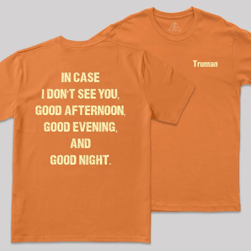 Truman's Farewell Front and Back Printed Geek T-Shirt - Image 5
