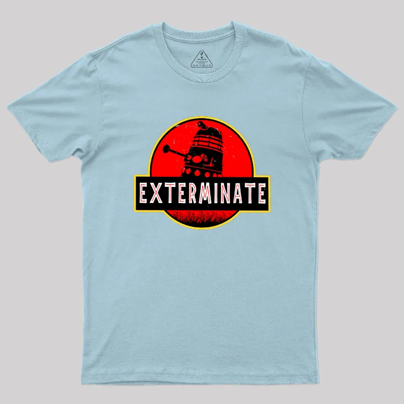 Darlek Exterminate Jurassic Park Dr Who Geek T-Shirt - Image 9