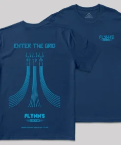 Alternative view of Enter The Grid Front and Back Printed Geek T-Shirt