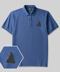 Alternative view of Fighting Geek Embroidered Polo Shirts