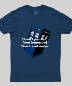 Alternative view of Down 2 Pounds From Tomorrow Geek T-Shirt