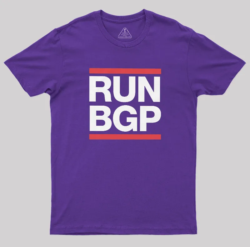Run BGP Funny Network Engineer Geek T-Shirt - Image 7