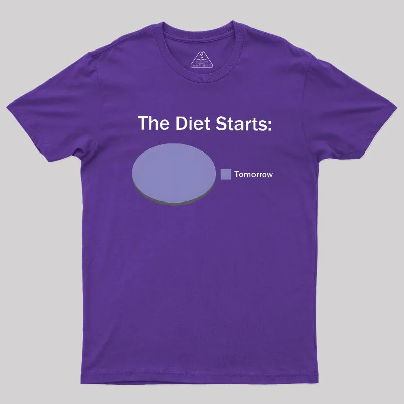 The Diet Starts Tomorrow Geek T-Shirt - Image 6